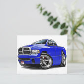 2003-08 Ram Quad Blue Truck Briefkaart (Staand voorkant)