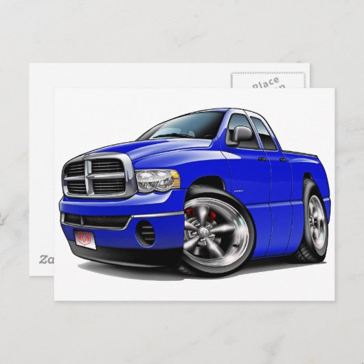 2003-08 Ram Quad Blue Truck Briefkaart (Voorkant / Achterkant)