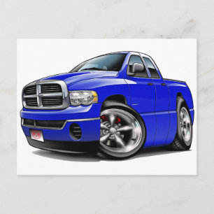2003-08 Ram Quad Blue Truck Briefkaart