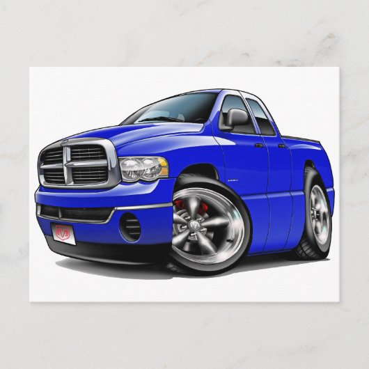 2003-08 Ram Quad Blue Truck Briefkaart (Voorkant)