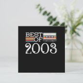 2003 17 e Jubileum Birthday Gift Kaart (Staand voorkant)