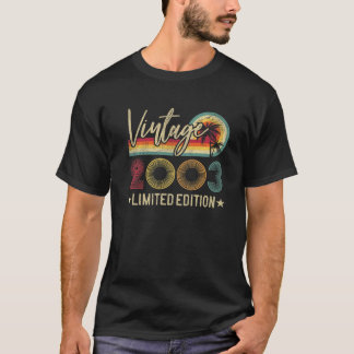 2003 19e verjaardag Vintage 19 jaar oude grens T-shirt