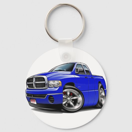 2003-2008 Ram Quad Blue Truck Sleutelhanger (Voorkant)