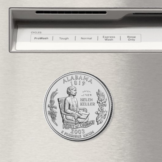 2003 Alabama State Quarter magneet (Insitu (Vaatwasser))