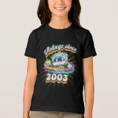  2003 Cassettebandje Retro 22e Verjaardag Tri-Blend Shirt (Voorkant)