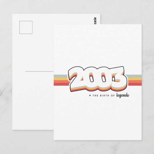 2003 De geboorte van legendes Briefkaart (Voorkant / Achterkant)