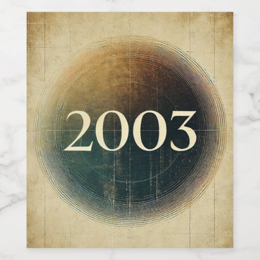 2003: een  resonantie wijn etiket (Enkel label)