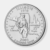 2003 Illinois State Quarter magneet (Voorkant)