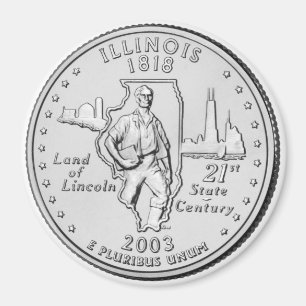 2003 Illinois State Quarter magneet