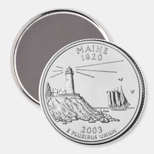2003 Maine State Quarter magneet (Voorkant / Achterkant)