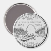 2003 Missouri State Quarter magneet (Voorkant / Achterkant)