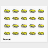 2004-06 GTO Gele auto Ronde Sticker (Vel)