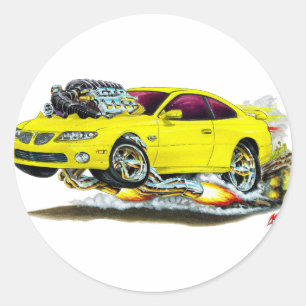 2004-06 GTO Gele auto Ronde Sticker