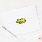 2004-06 GTO Gele auto Ronde Sticker (Envelop)