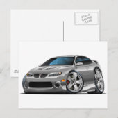 2004-2006 GTO grijze auto Briefkaart (Voorkant / Achterkant)