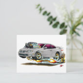2004-2006 GTO grijze auto Briefkaart (Staand voorkant)
