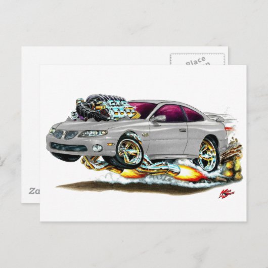 2004-2006 GTO grijze auto Briefkaart (Voorkant / Achterkant)
