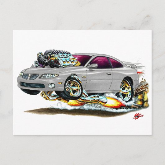 2004-2006 GTO grijze auto Briefkaart (Voorkant)