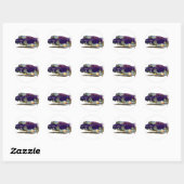 2004-2006 GTO Paarse auto Ronde Sticker (Vel)