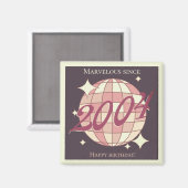 2004 21ste verjaardag retro paarse magneet (Voorkant / Achterkant)