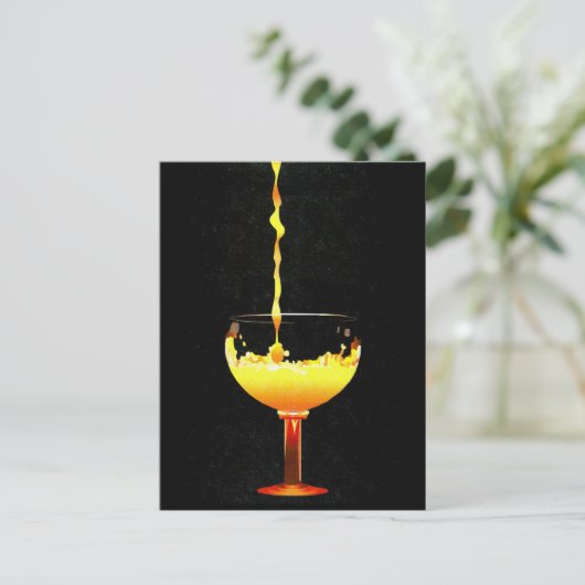 2004 Computer Drawing Pil Oranje Juice Briefkaart (Staand voorkant)