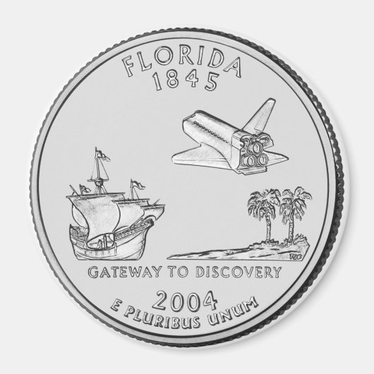 2004 Florida State Quarter magneet (Voorkant)