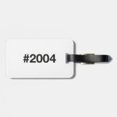 2004 Hashtag 21 Verjaardag Jubileum Bagagelabel (Achterkant horizontaal)