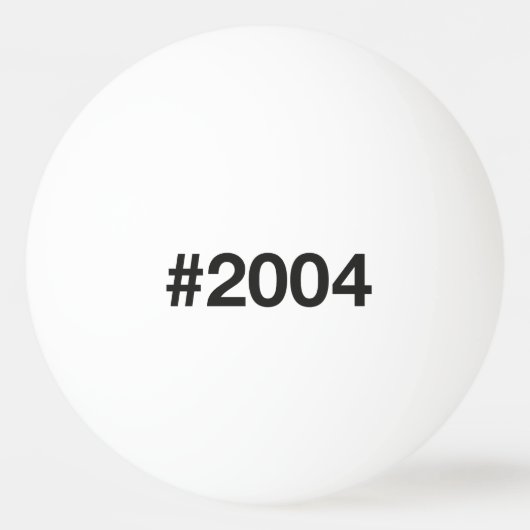 2004 Hashtag 21 Verjaardag Jubileum Pingpongbal (Voorkant)