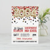 2004 High School College Reunion Uitnodiging (Staand voorkant)