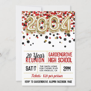 2004 High School College Reunion Uitnodiging