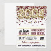 2004 High School College Reunion Uitnodiging (Voorkant / Achterkant)