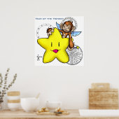 2004 Jaar van de aap! (star) Poster (Keuken)