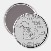 2004 Michigan State Quarter magneet (Voorkant / Achterkant)