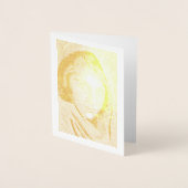 2004 Mijn eigen potloodtekening in goudfolie Folie Kaarten (Voorkant)