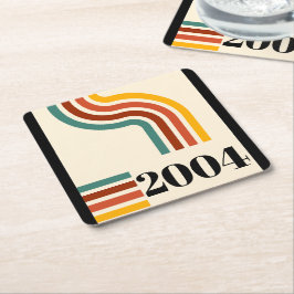 2004 Retro Vintage Poster Milestone Verjaardag Kartonnen Onderzetters