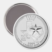 2004 Texas State Quarter magneet (Voorkant / Achterkant)