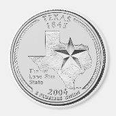 2004 Texas State Quarter magneet (Voorkant)