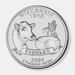 2004 Wisconsin State Quarter magneet