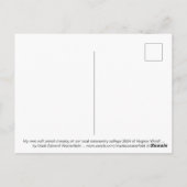 2004 Zachte potloodtekening: Virgina Woolf Briefkaart (Achterkant)