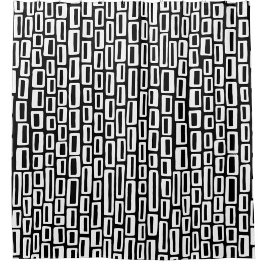 200515 - White on Black Douchegordijn (Voorkant)