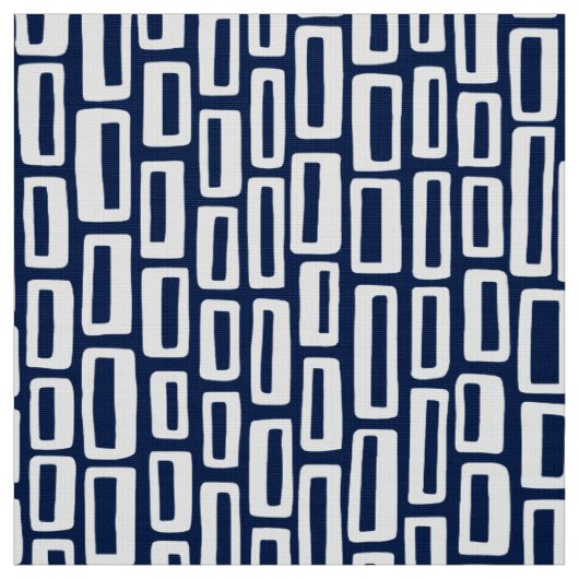 200515 - White on Dark Blue 001744 Stof (Swatch)