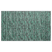 200515 - Zwart en Turquoise op wit Stof (Yard (91,4 cm))