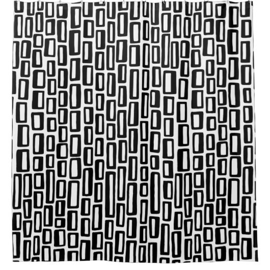 200515 - Zwart op wit Douchegordijn (Voorkant)
