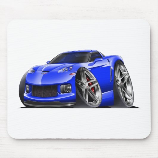 2005-09 Corvette Blue Car Muismat (Voorkant)