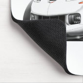 2005-09 Corvette White Car Muismat (Hoek)