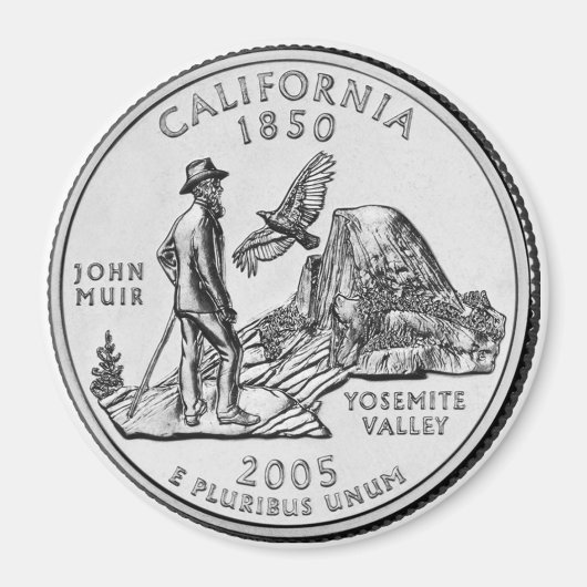 2005 California State Quarter magneet (Voorkant)