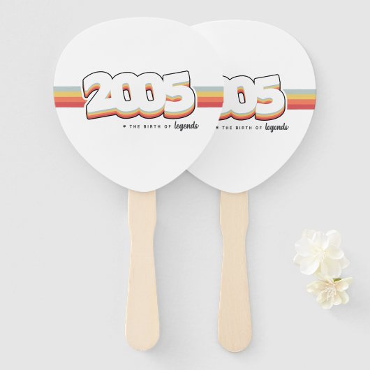 2005 De geboorte van legenden Handwaaier (Voorkant en achterkant)