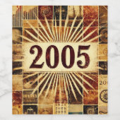 2005: Een jaar om te onthouden Wijn Etiket (Enkel label)