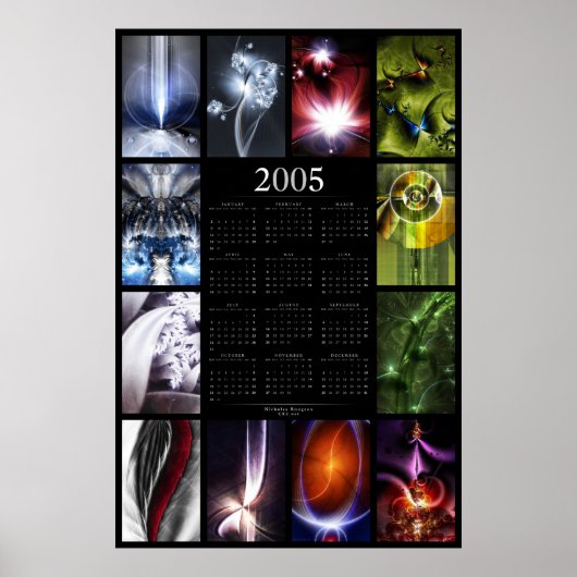 2005 Fractal Calendar Poster (Voorkant)