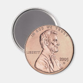 2005 Lincoln Memorial 1 cent kopergeld Magneet (Voorkant / Achterkant)